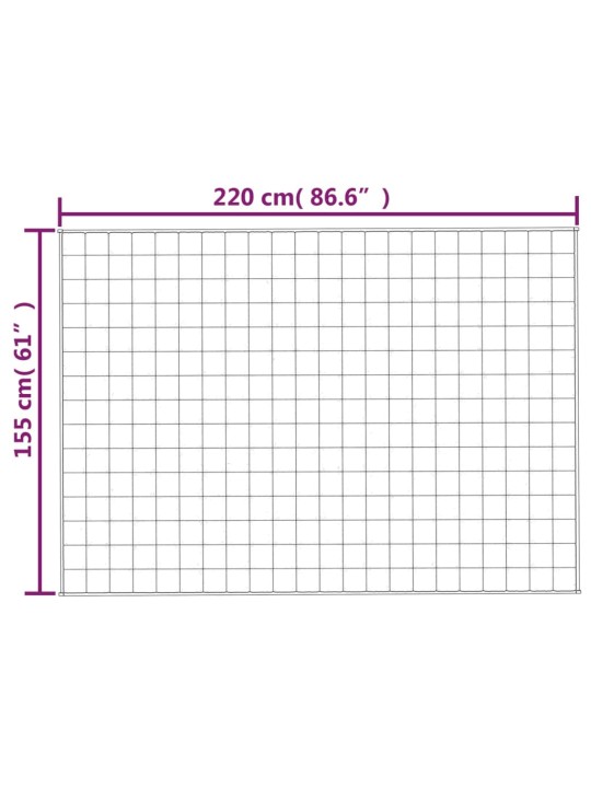 Zátěžová deka modrá 155 x 220 cm 11 kg textil