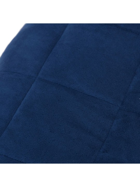 Zátěžová deka modrá 200 x 200 cm 9 kg textil