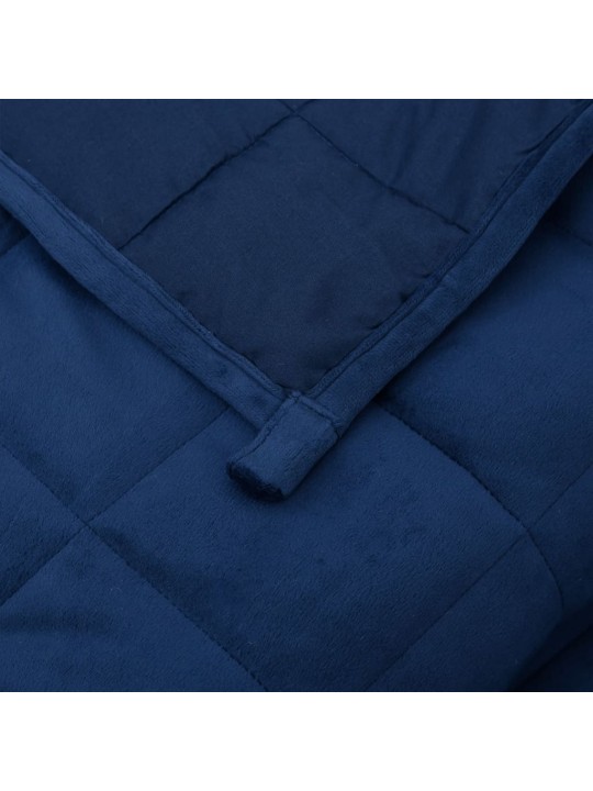 Zátěžová deka modrá 200 x 200 cm 9 kg textil