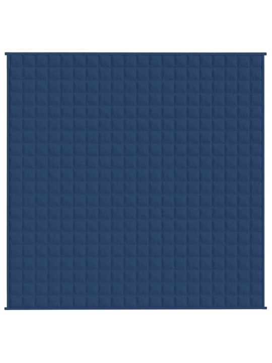 Zátěžová deka modrá 200 x 200 cm 13 kg textil