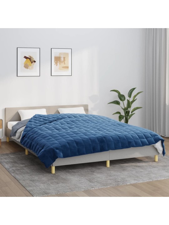 Zátěžová deka modrá 200 x 225 cm 9 kg textil