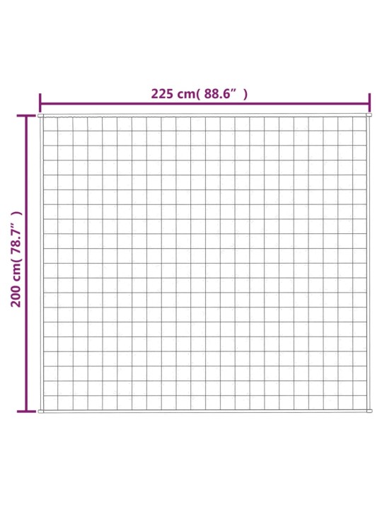 Zátěžová deka modrá 200 x 225 cm 13 kg textil