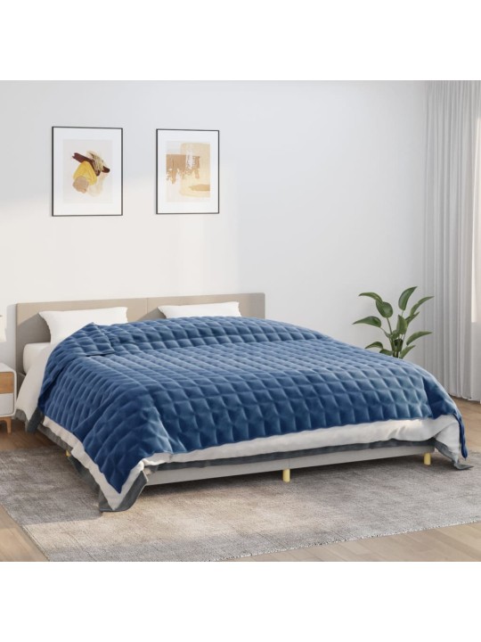 Zátěžová deka modrá 220 x 260 cm 15 kg textil