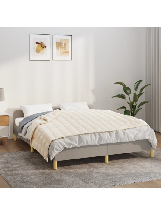 Zátěžová deka světle krémová 150 x 200 cm 7 kg textil