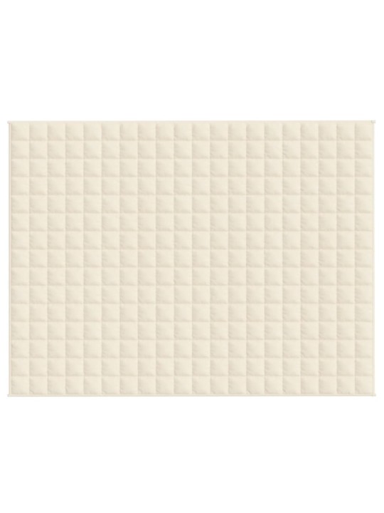 Zátěžová deka světle krémová 150 x 200 cm 11 kg textil