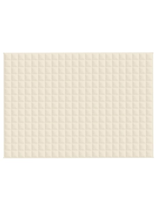 Zátěžová deka světle krémová 155 x 220 cm 7 kg textil