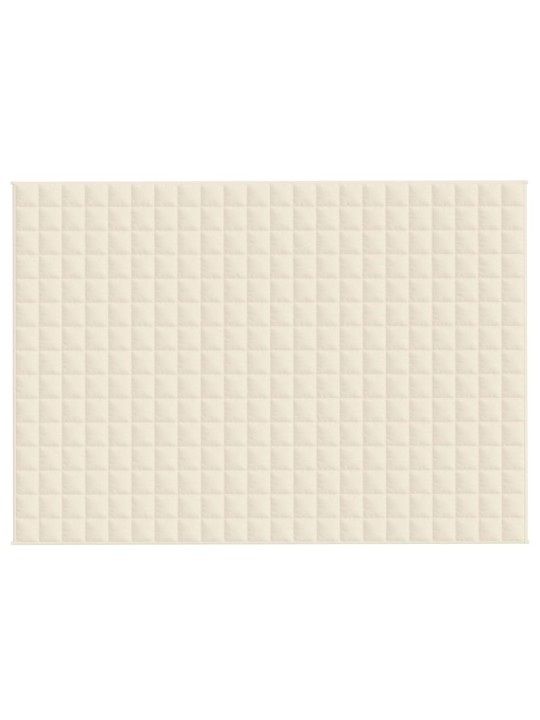 Zátěžová deka světle krémová 155 x 220 cm 11 kg textil