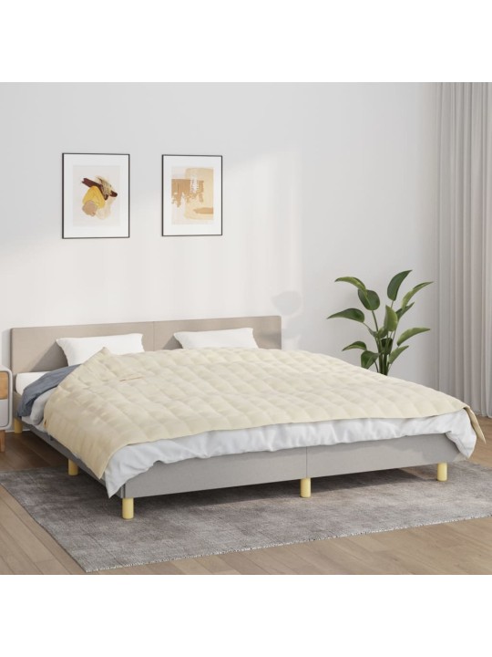 Zátěžová deka světle krémová 155 x 220 cm 11 kg textil