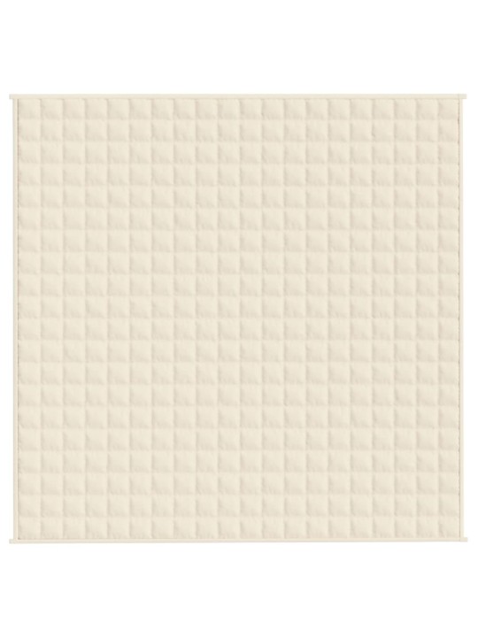 Zátěžová deka světle krémová 200 x 200 cm 9 kg textil