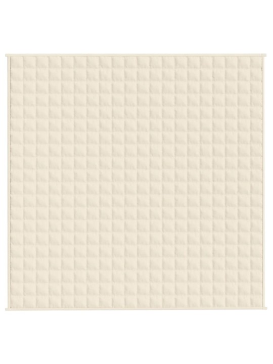 Zátěžová deka světle krémová 200 x 200 cm 13 kg textil