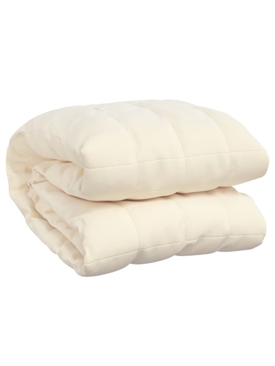 Zátěžová deka světle krémová 200 x 225 cm 9 kg textil