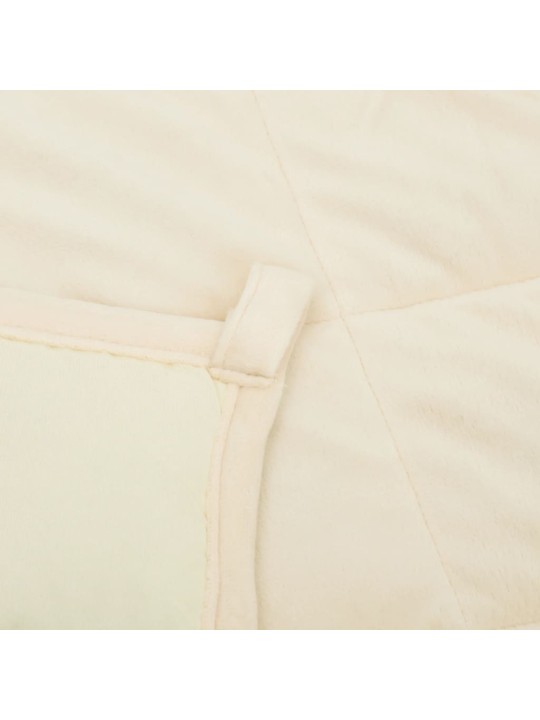 Zátěžová deka světle krémová 200 x 225 cm 9 kg textil