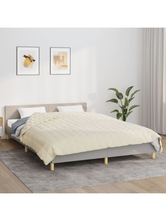 Zátěžová deka světle krémová 220 x 235 cm 11 kg textil