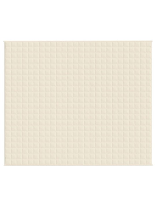 Zátěžová deka světle krémová 220 x 260 cm 11 kg textil