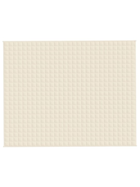 Zátěžová deka světle krémová 235 x 290 cm 15 kg textil
