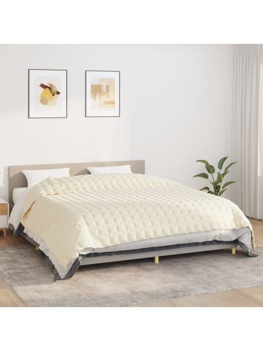 Zátěžová deka světle krémová 235 x 290 cm 15 kg textil