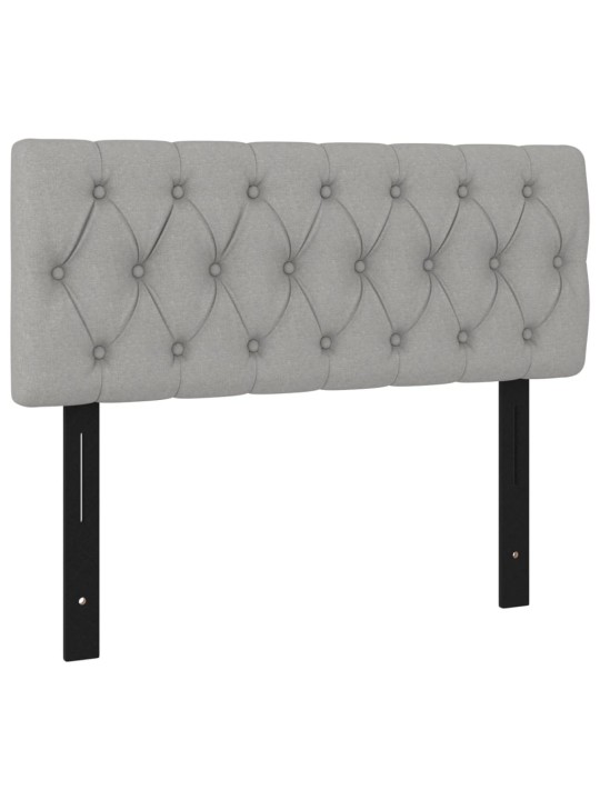 Čelo postele světle šedé 100 x 7 x 78/88 cm textil