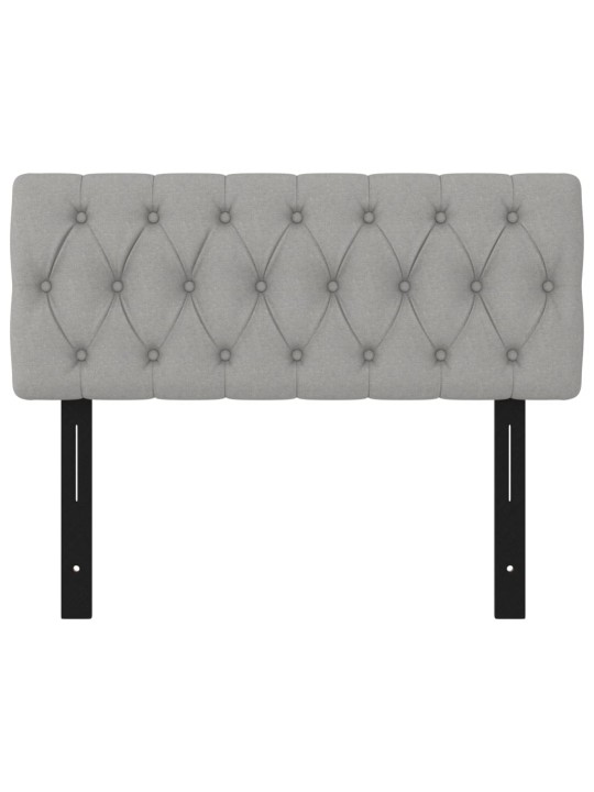 Čelo postele světle šedé 100 x 7 x 78/88 cm textil