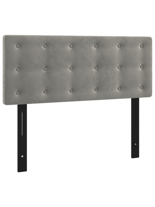 Čelo postele světle šedé 100x5x78/88 cm sametové