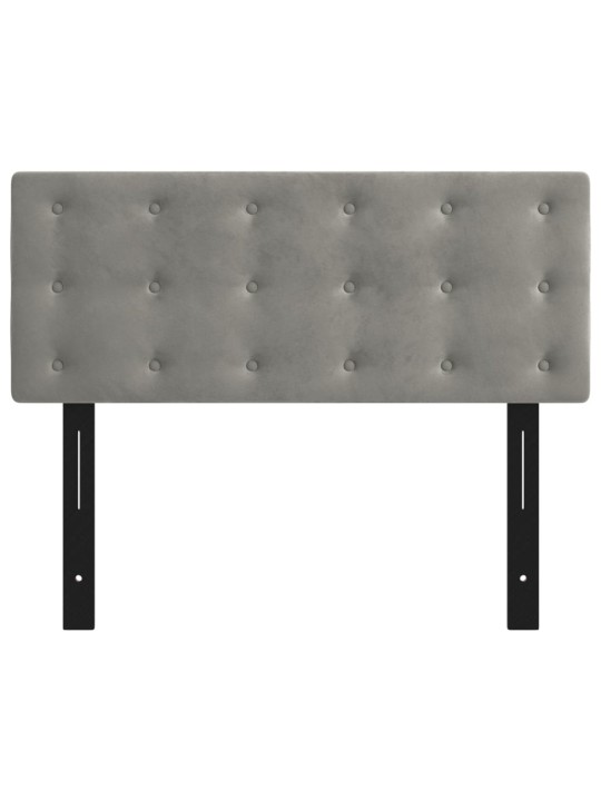 Čelo postele světle šedé 100x5x78/88 cm sametové