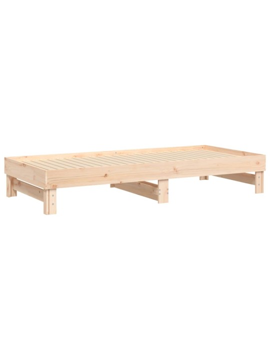 Výsuvná postel 2x (80 x 200) cm masivní borové dřevo