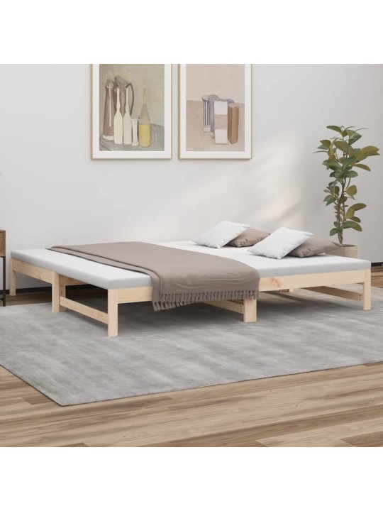 Výsuvná postel 2x (80 x 200) cm masivní borové dřevo