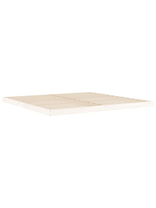 Rám postele bílý 200 x 200 cm masivní borovice