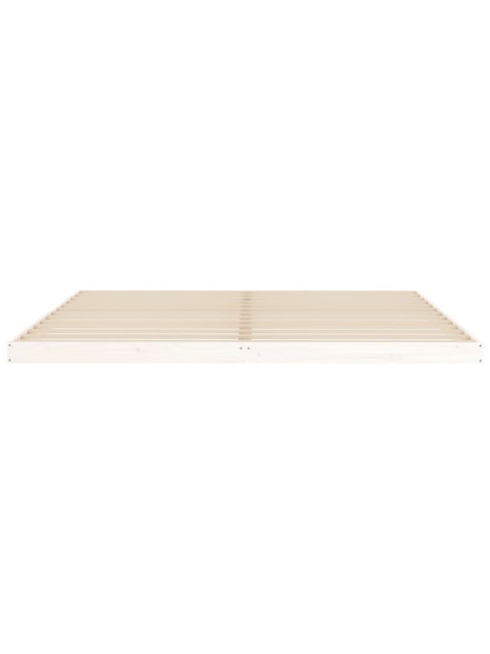Rám postele bílý 200 x 200 cm masivní borovice