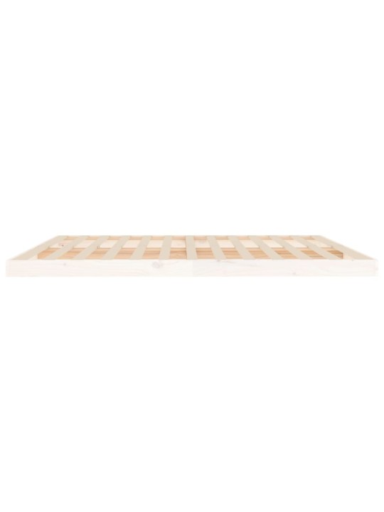 Rám postele bílý 200 x 200 cm masivní borovice