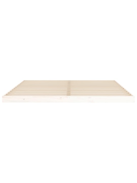 Rám postele s LED bílý 180 x 200 cm Super King masivní dřevo