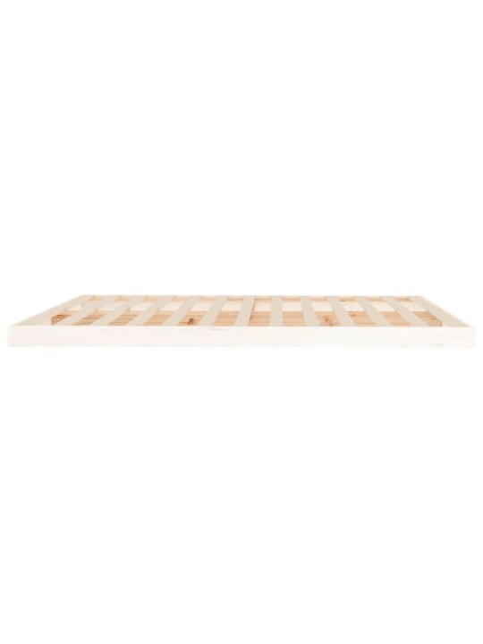Rám postele s LED bílý 180 x 200 cm Super King masivní dřevo