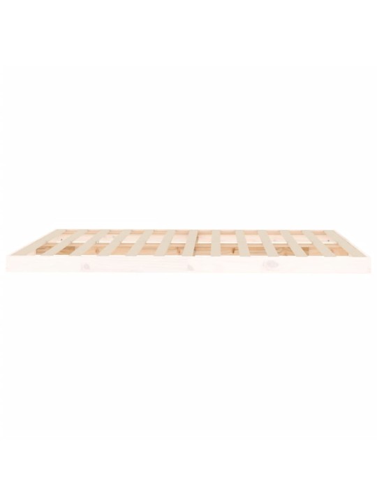 Rám postele bílý 150 x 200 cm King Size masivní borové dřevo