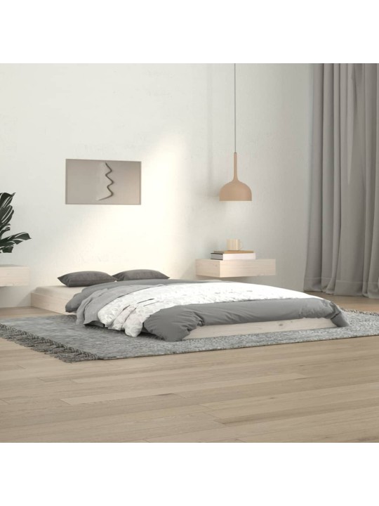 Rám postele bílý 100 x 200 cm masivní borovice