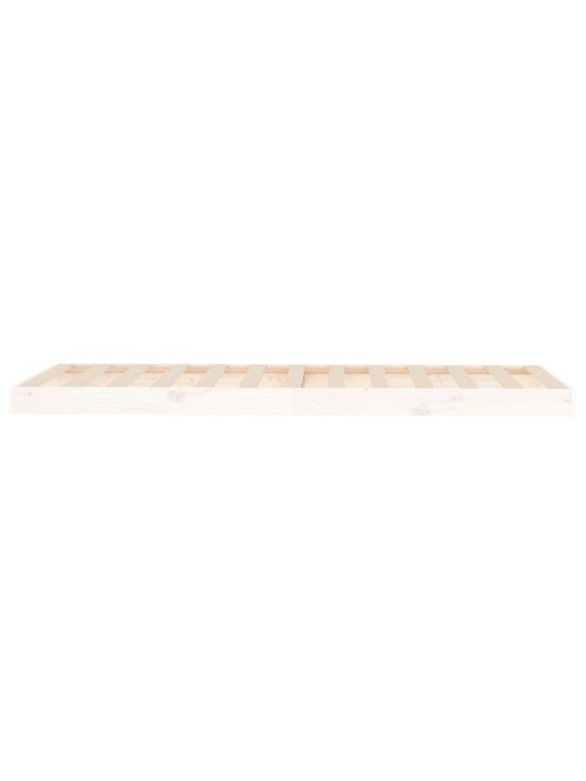 Rám postele bílý 75 x 190 cm Small Single masivní borové dřevo