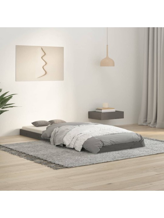 Rám postele šedý 75 x 190 cm masivní borovice Small Single