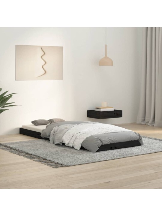 Rám postele černý 75 x 190 cm Small Single masivní borovice