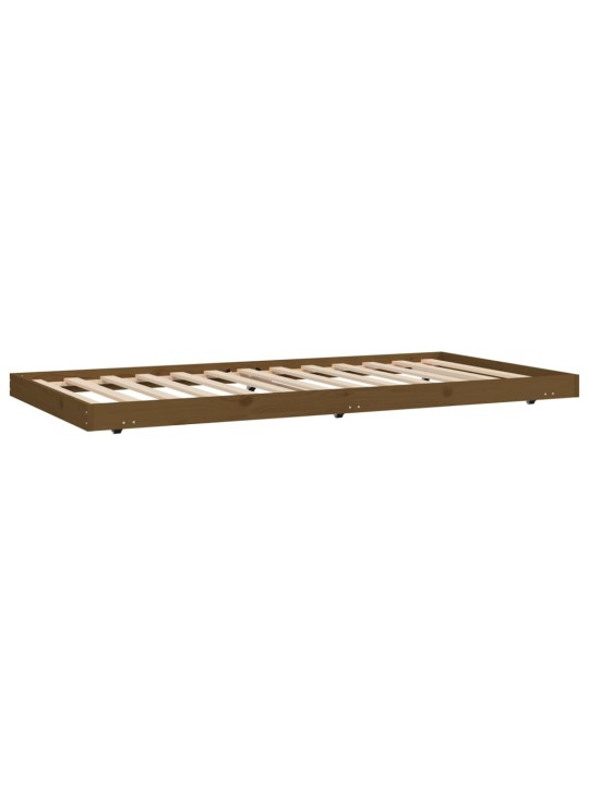 Rám postele medově hnědý 80 x 200 cm masivní borové dřevo