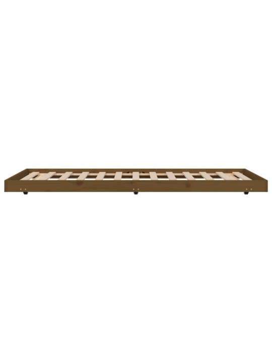 Rám postele medově hnědý 80 x 200 cm masivní borové dřevo