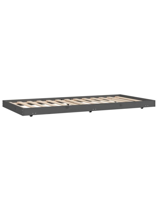 Rám postele šedý 75 x 190 cm masivní borové dřevo