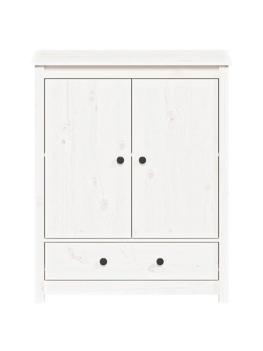 Skříň highboard bílá 83 x 41,5 x 100 cm masivní borové dřevo