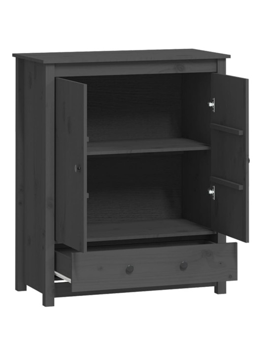 Skříň highboard šedá 83 x 41,5 x 100 cm masivní borové dřevo