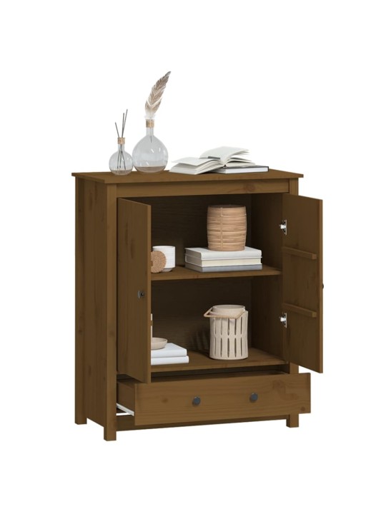 Skříň highboard medově hnědá 83x41,5x100 cm masivní borovice
