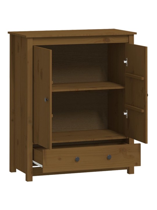 Skříň highboard medově hnědá 83x41,5x100 cm masivní borovice