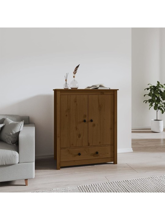 Skříň highboard medově hnědá 83x41,5x100 cm masivní borovice