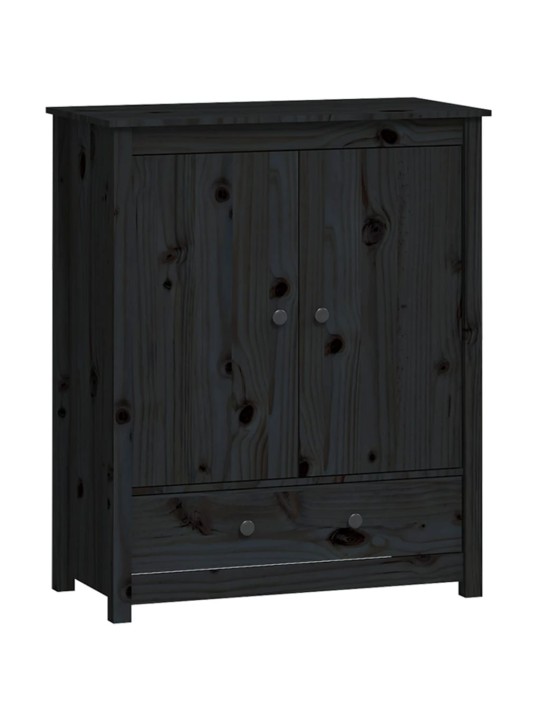 Skříň highboard černá 83 x 41,5 x 100 cm masivní borové dřevo