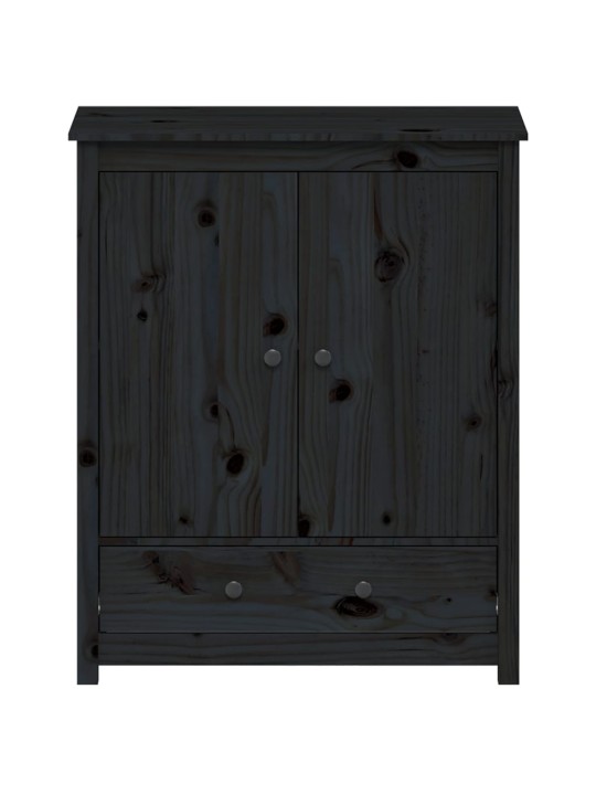 Skříň highboard černá 83 x 41,5 x 100 cm masivní borové dřevo