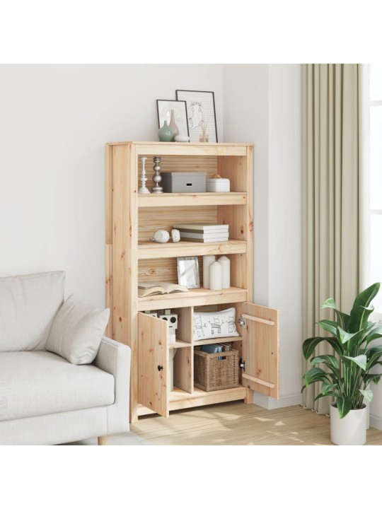 Skříň highboard 80 x 35 x 154 cm masivní borové dřevo