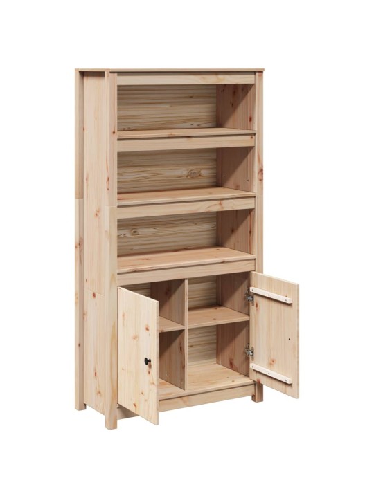 Skříň highboard 80 x 35 x 154 cm masivní borové dřevo