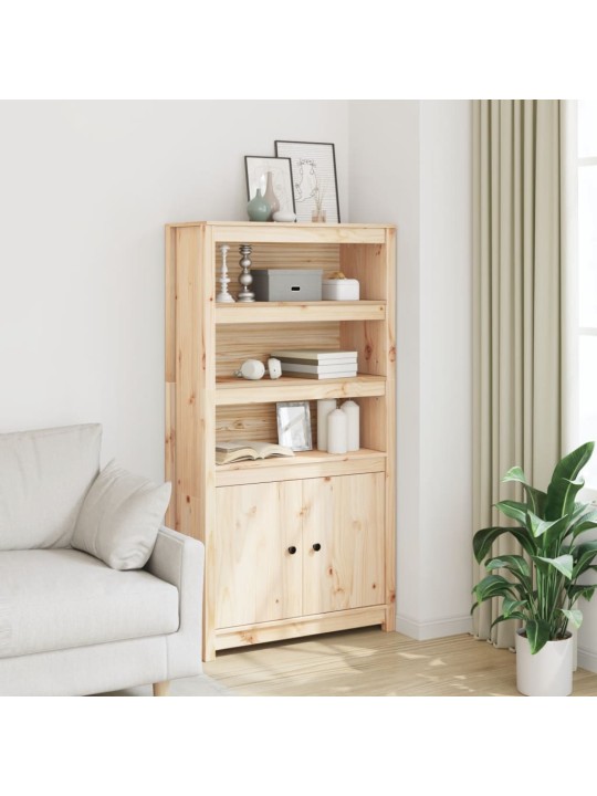 Skříň highboard 80 x 35 x 154 cm masivní borové dřevo