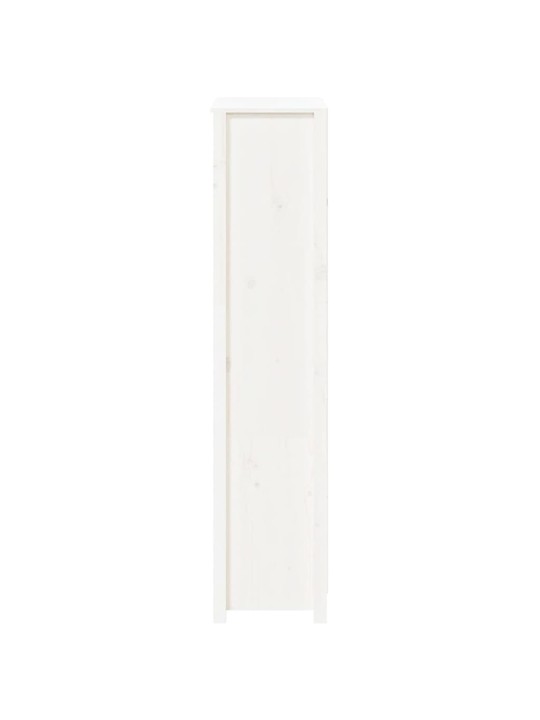 Skříň highboard bílá 80 x 35 x 154 cm masivní borové dřevo